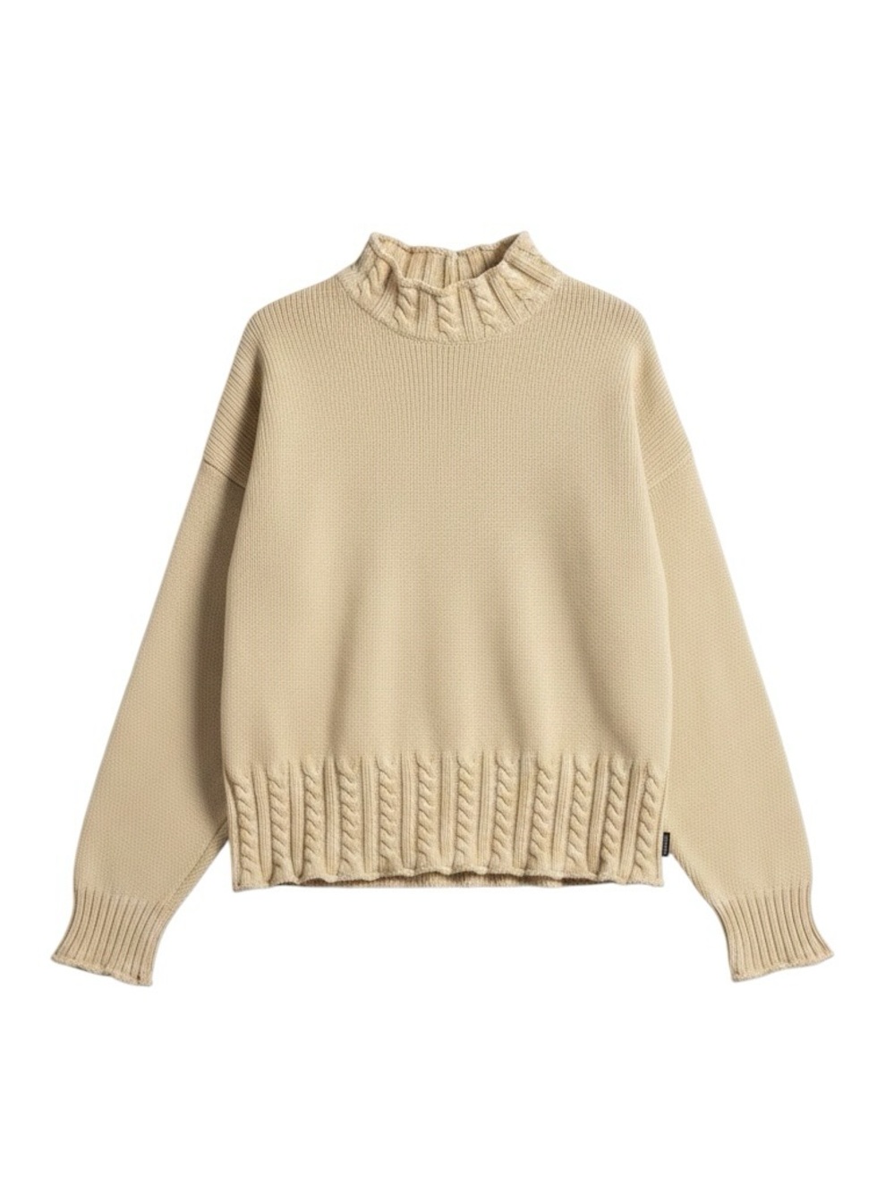 Holebrook Sweden Organic Cotton Knit Sweater Neutral Beige‎ Size XL
